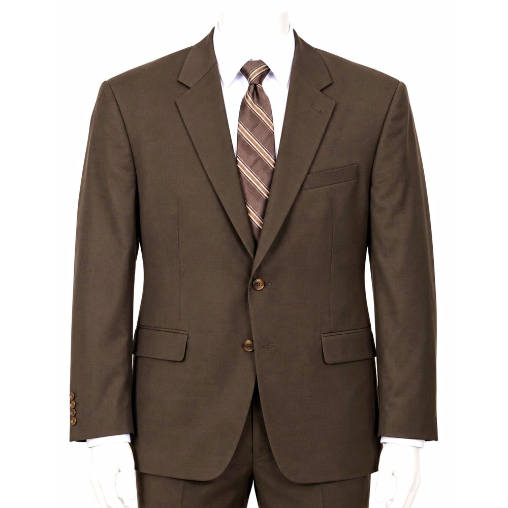 LAUREN RALPH LAUREN Men's Wool Sport Coat Blazer Brown 2 Button 42S Luxury